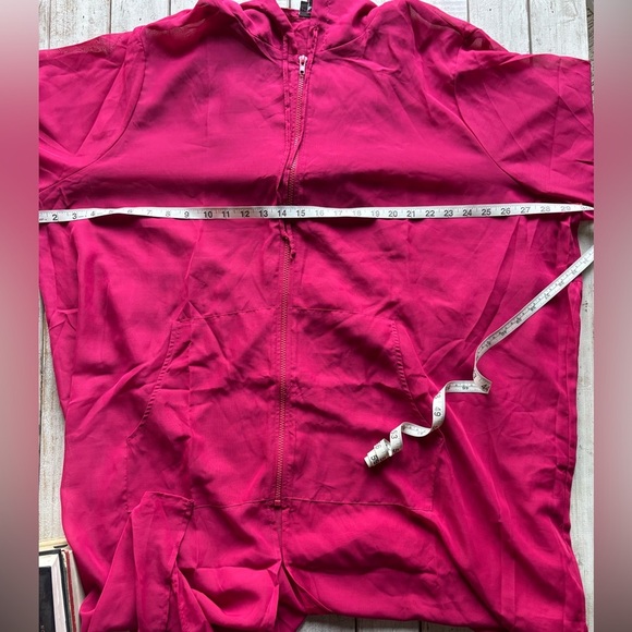 Torrid | NWT | sheer | long | zip | hooded | jacket | cover up | 4 - Picture 4 of 11